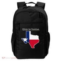 Texas This Is Home with State Outline and Texas Flag Backpack thumb 0