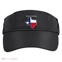 Texas This Is Home with State Outline and Texas Flag Adult Drive Performance Visor thumb 0