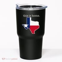 Texas This Is Home with State Outline and Texas Flag Tumbler thumb 0