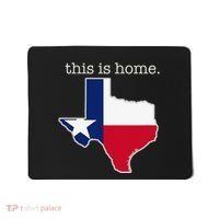 Texas This Is Home with State Outline and Texas Flag Mousepad thumb 0