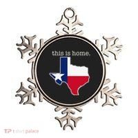 Texas This Is Home with State Outline and Texas Flag Ornament thumb 0