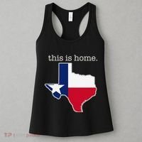 Texas This Is Home with State Outline and Texas Flag Women's Tank Top thumb 3
