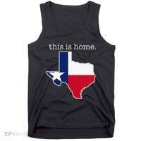 Texas This Is Home with State Outline and Texas Flag Tank Top thumb 0