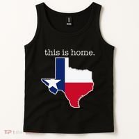 Texas This Is Home with State Outline and Texas Flag Tank Top thumb 2