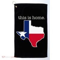 Texas This Is Home with State Outline and Texas Flag Golf Towel thumb 0