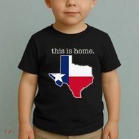 Texas This Is Home with State Outline and Texas Flag Toddler T-Shirt thumb 2