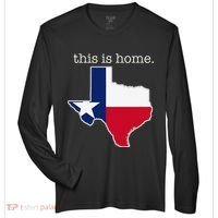 Texas This Is Home with State Outline and Texas Flag Zone Performance Long-Sleeve T-Shirt thumb 0
