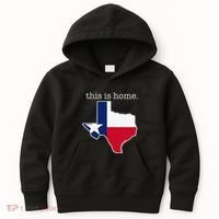 Texas This Is Home with State Outline and Texas Flag Kids Hoodie thumb 0
