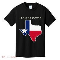 Texas This Is Home with State Outline and Texas Flag Kids T-Shirt thumb 0