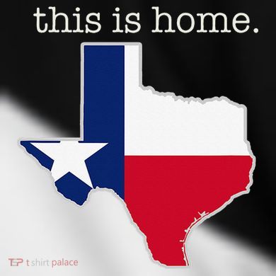 Texas This Is Home with State Outline and Texas Flag Toddler Fine Jersey T-Shirt