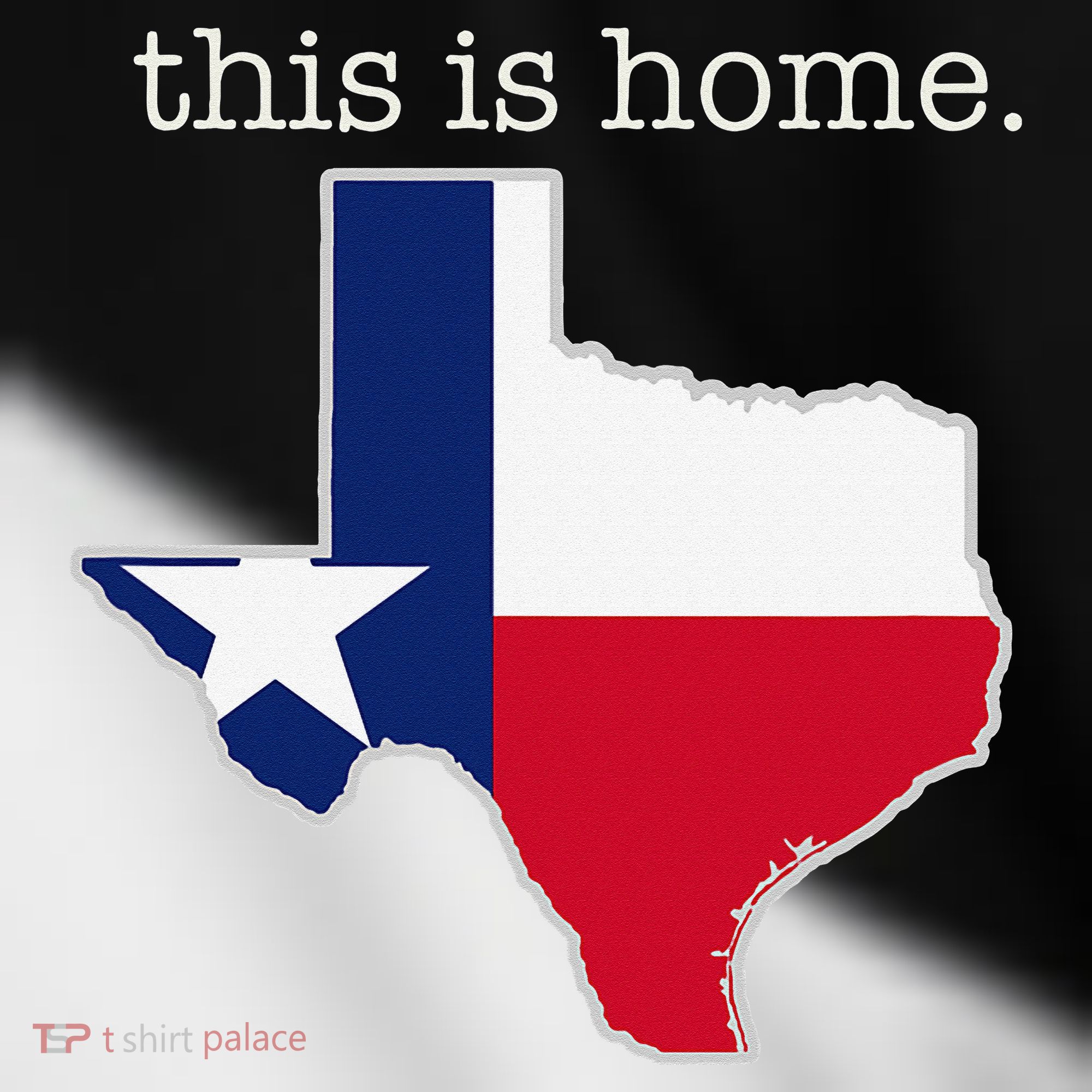 Texas This Is Home with State Outline and Texas Flag Toddler Fine Jersey T-Shirt
