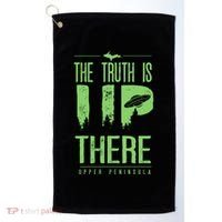 The Truth Is Up There Upper Peninsula Ufo Golf Towel thumb 0