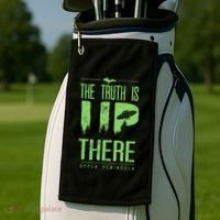 The Truth Is Up There Upper Peninsula Ufo Golf Towel thumb 2