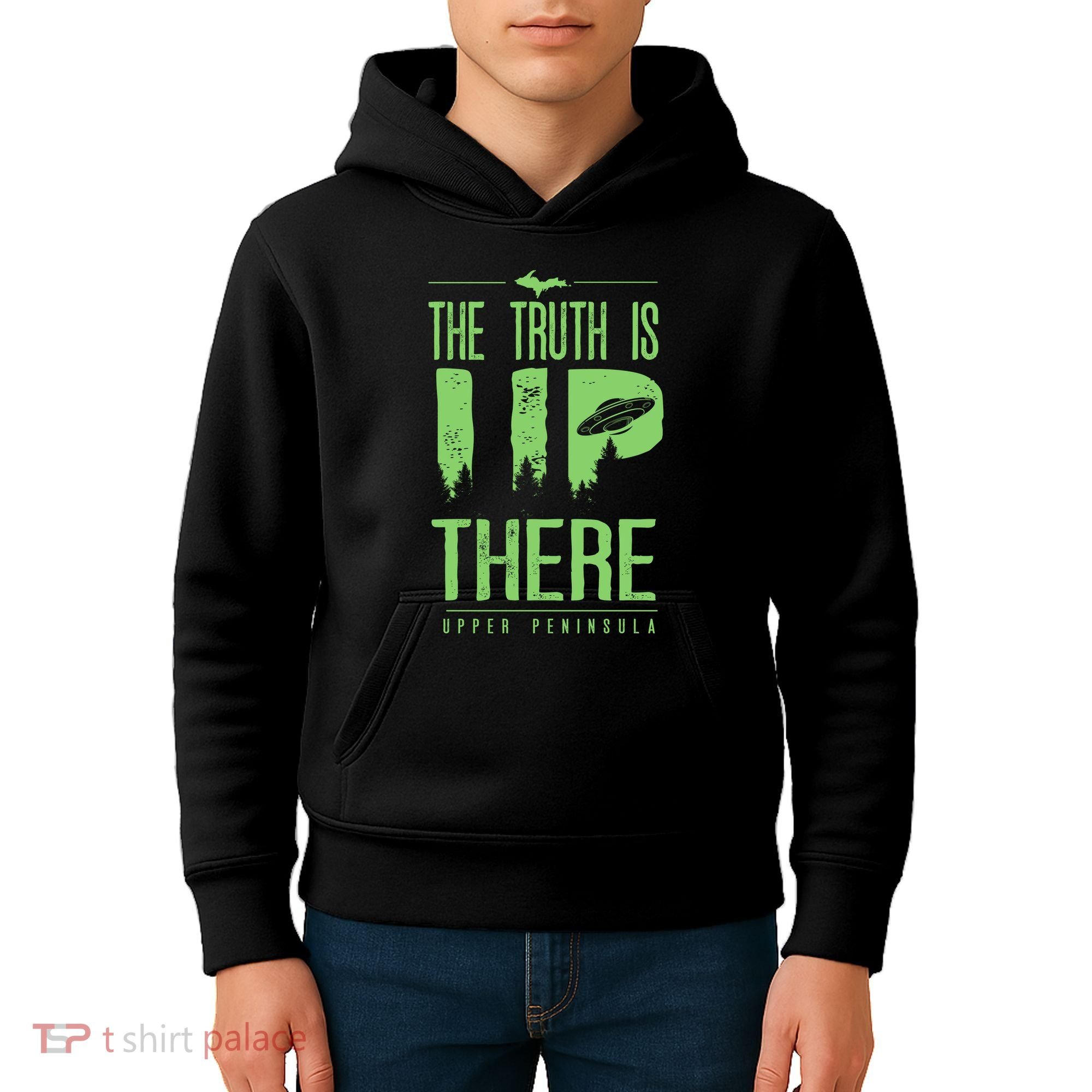 The Truth Is Up There Upper Peninsula Ufo Kids Hoodie