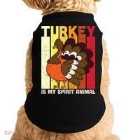 Thanksgiving Turkey Is My Spirit Animal Doggie Tank thumb 0