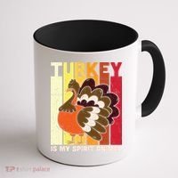 Thanksgiving Turkey Is My Spirit Animal Coffee Mug thumb 1