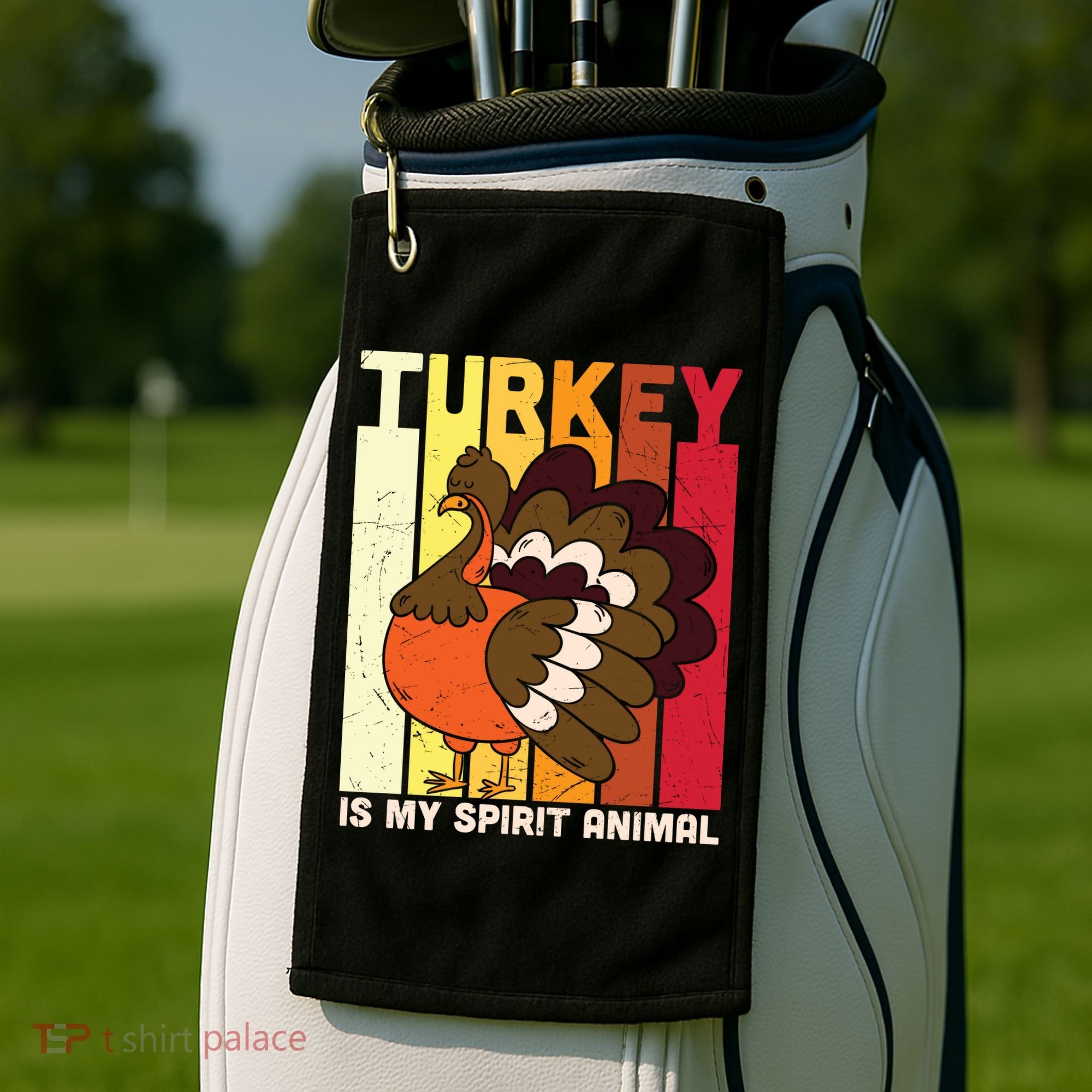 Thanksgiving Turkey Is My Spirit Animal Golf Towel