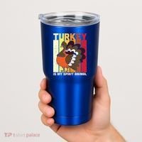 Thanksgiving Turkey Is My Spirit Animal Tumbler thumb 2
