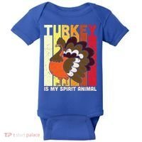 Thanksgiving Turkey Is My Spirit Animal Baby Bodysuit thumb 0