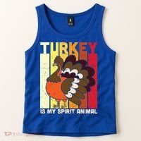 Thanksgiving Turkey Is My Spirit Animal Tank Top thumb 2