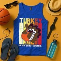 Thanksgiving Turkey Is My Spirit Animal Tank Top thumb 4