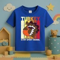 Thanksgiving Turkey Is My Spirit Animal Toddler T-Shirt thumb 3