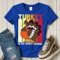Thanksgiving Turkey Is My Spirit Animal Women's T-Shirt thumb 3