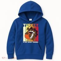 Thanksgiving Turkey Is My Spirit Animal Kids Hoodie thumb 0