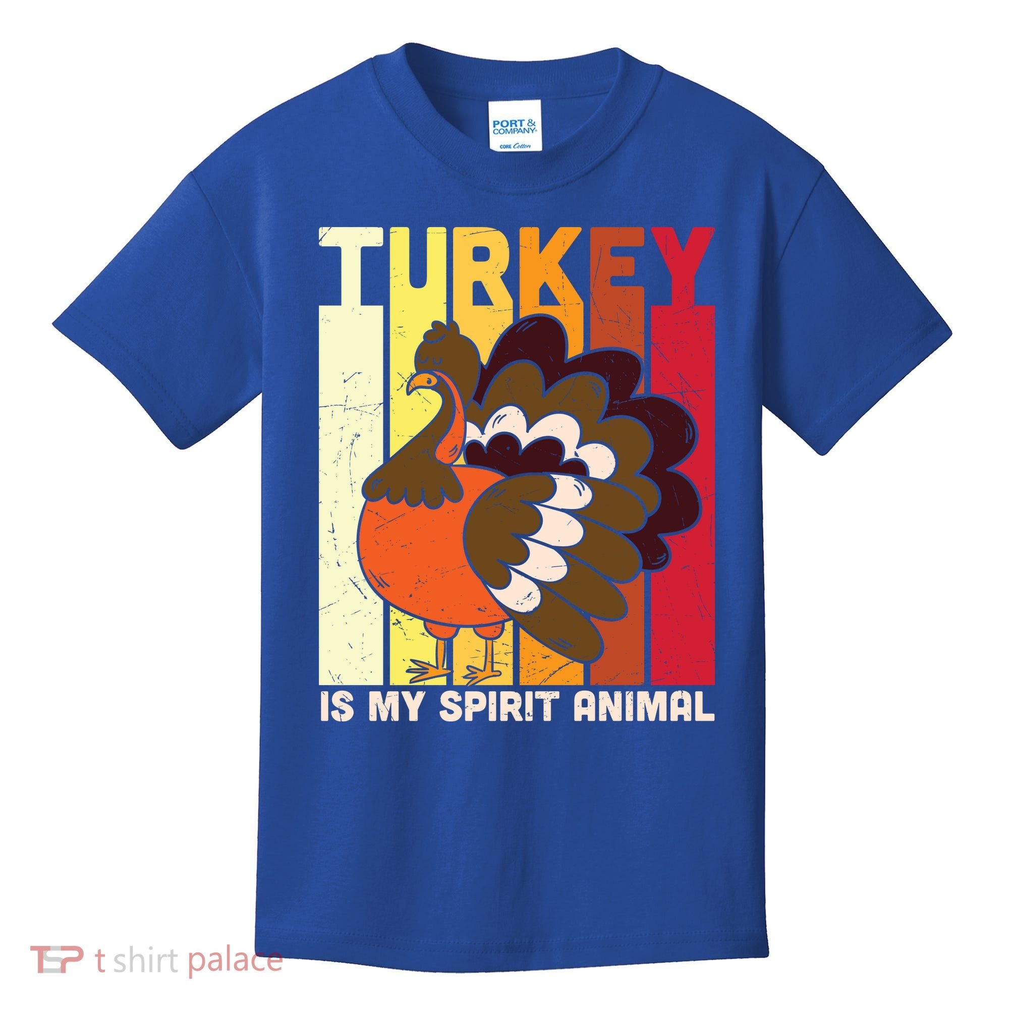 Thanksgiving Turkey Is My Spirit Animal Kids T-Shirt