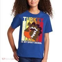 Thanksgiving Turkey Is My Spirit Animal Kids T-Shirt thumb 2