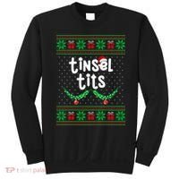 Tinsel Tits Jingle Balls Funny Matching Couple Ugly Christmas Sweater Sweatshirt thumb 0