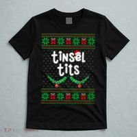 Tinsel Tits Jingle Balls Funny Matching Couple Ugly Christmas Sweater T-Shirt thumb 5