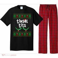 Tinsel Tits Jingle Balls Funny Matching Couple Ugly Christmas Sweater Pajama Set thumb 0