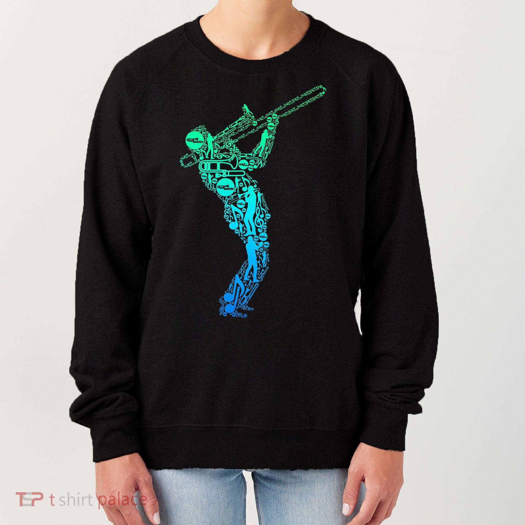 Trombone Trombonist Jazz Musician Women's Sweatshirt