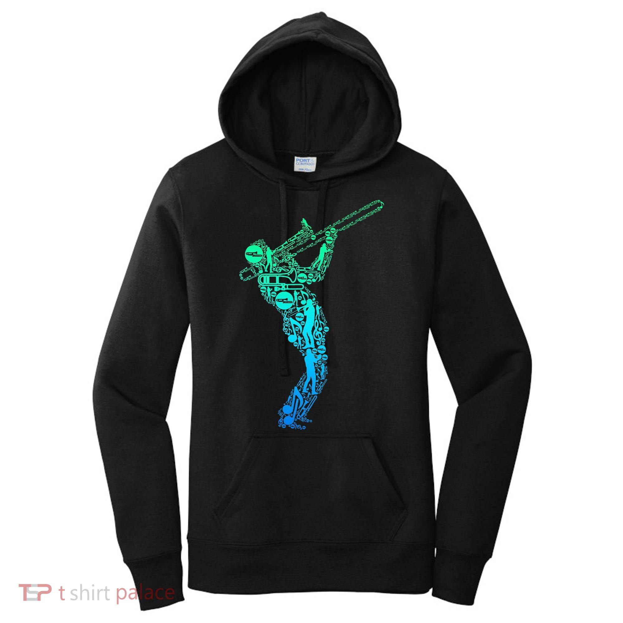 Trombone Trombonist Jazz Musician Women's Hoodie