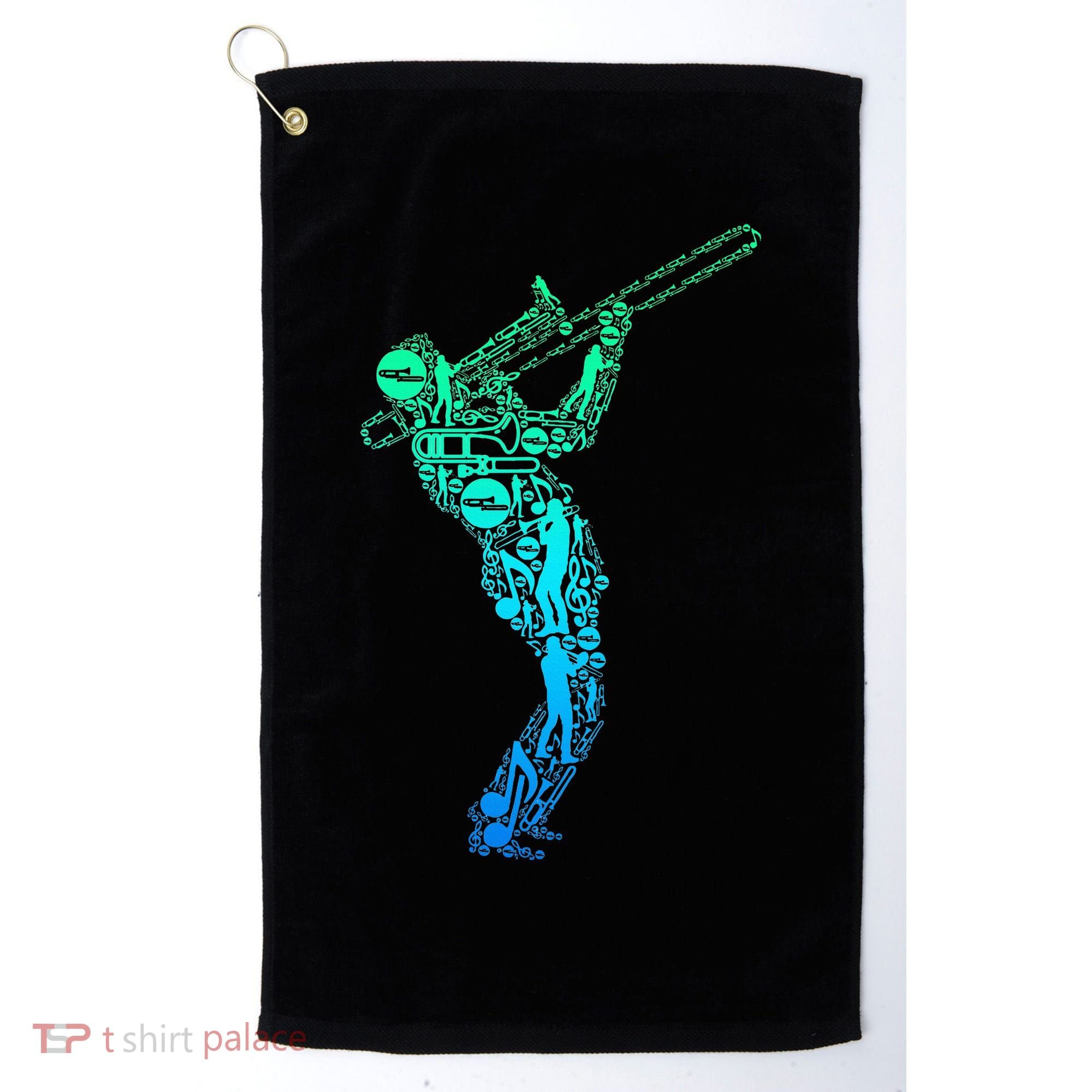 Trombone Trombonist Jazz Musician Golf Towel