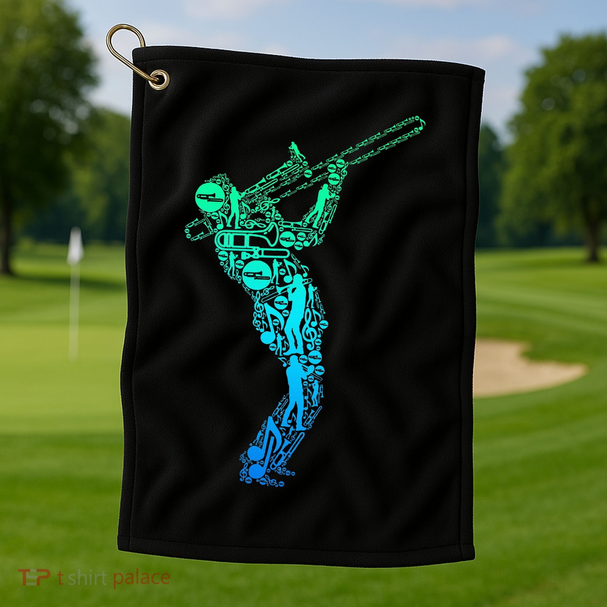 Trombone Trombonist Jazz Musician Golf Towel