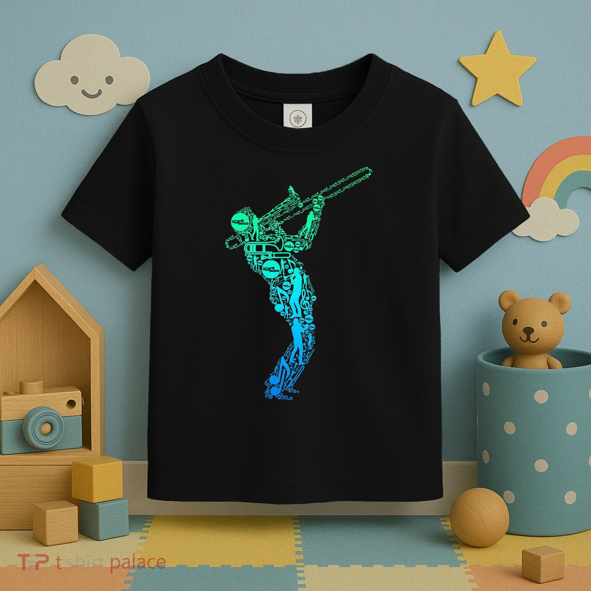 Trombone Trombonist Jazz Musician Toddler T-Shirt