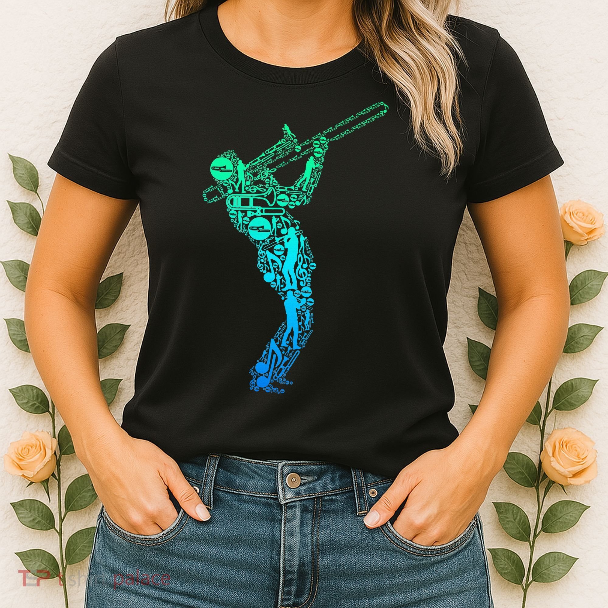 Trombone Trombonist Jazz Musician Women's T-Shirt