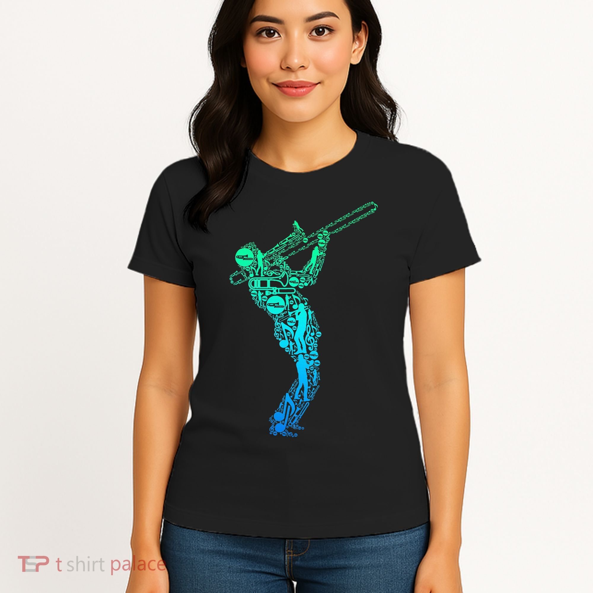 Trombone Trombonist Jazz Musician Women's T-Shirt