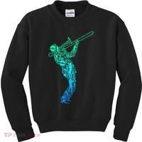 Trombone Trombonist Jazz Musician Kids Sweatshirt thumb 0