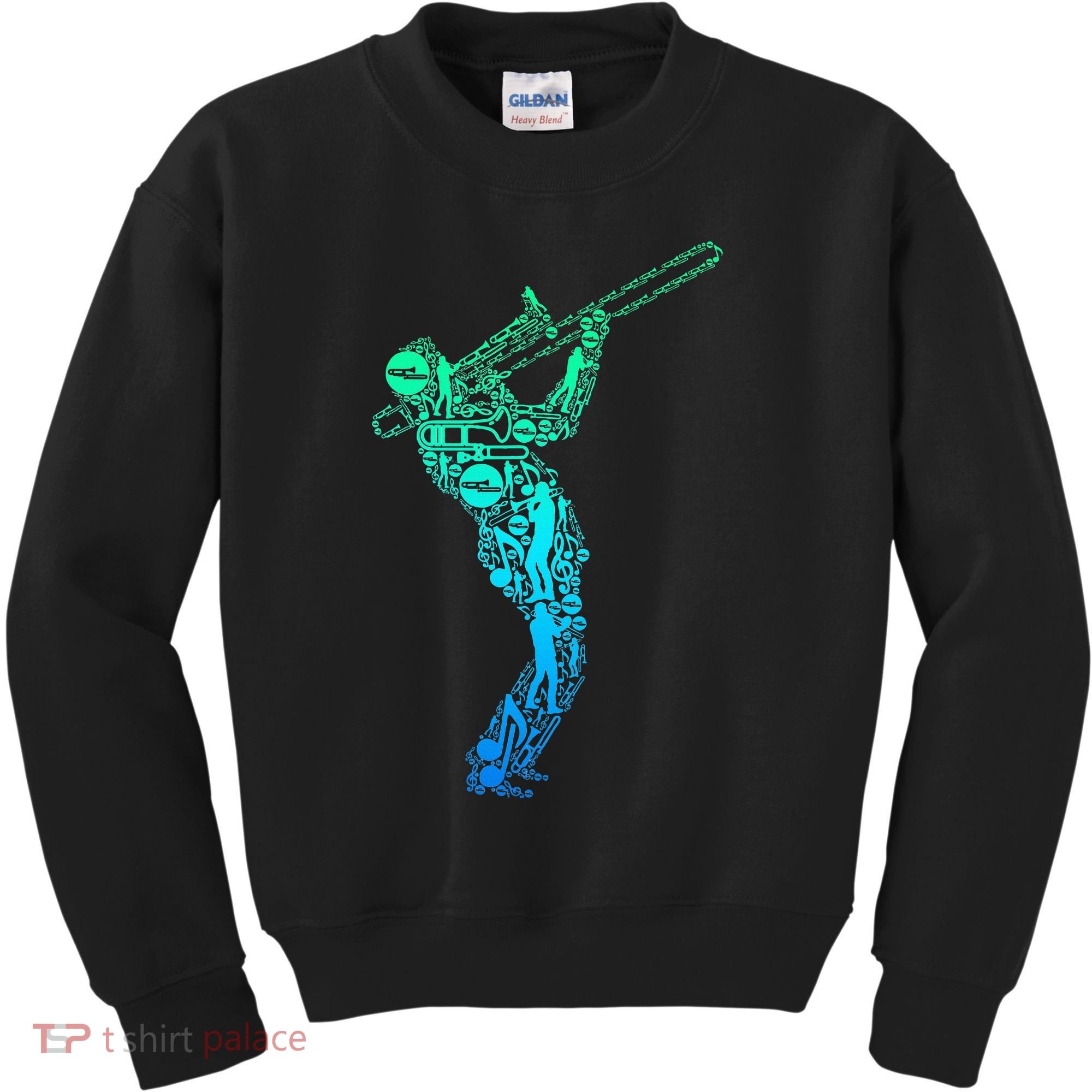 Trombone Trombonist Jazz Musician Kids Sweatshirt