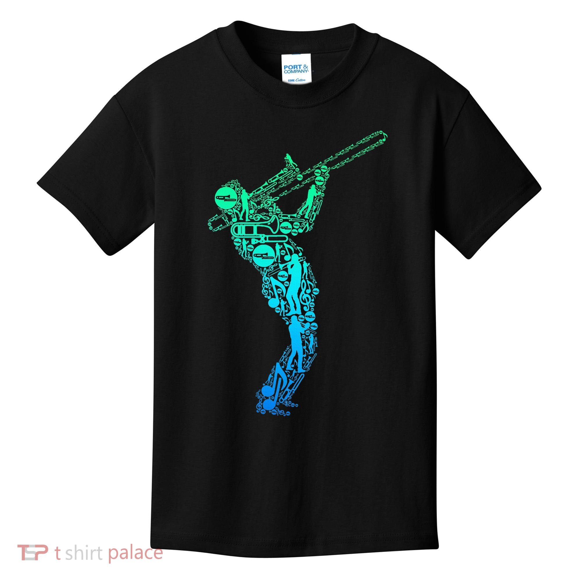 Trombone Trombonist Jazz Musician Kids T-Shirt