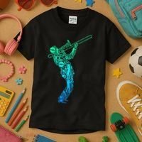 Trombone Trombonist Jazz Musician Kids T-Shirt thumb 3