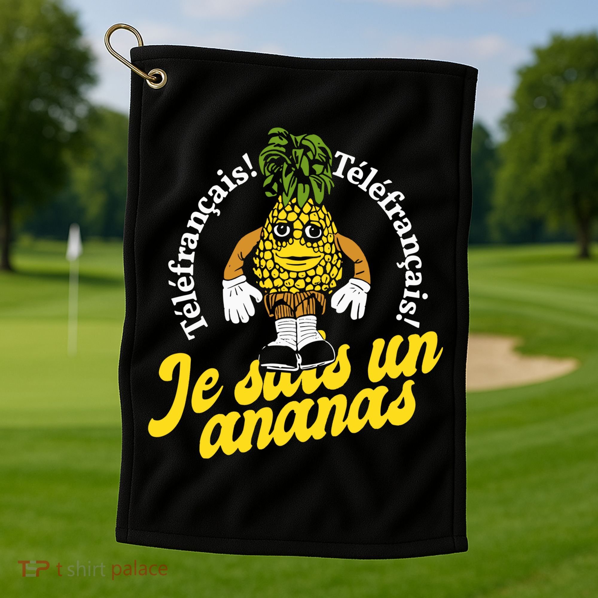Tvo Telefrancais Je Suis Ananas Golf Towel