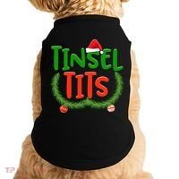 Tinsel Tits Jingle Balls Funny Matching Couple Chestnuts Doggie Tank thumb 0
