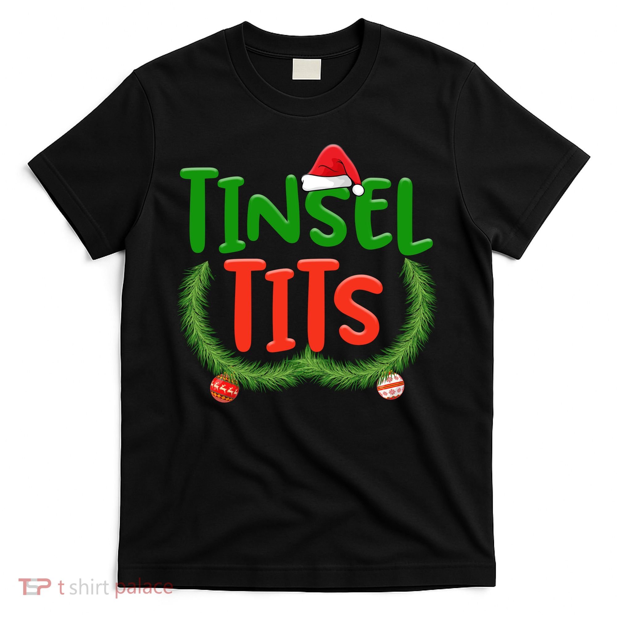 Tinsel Tits Jingle Balls Funny Matching Couple Chestnuts T-Shirt