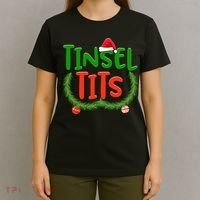 Tinsel Tits Jingle Balls Funny Matching Couple Chestnuts T-Shirt thumb 4