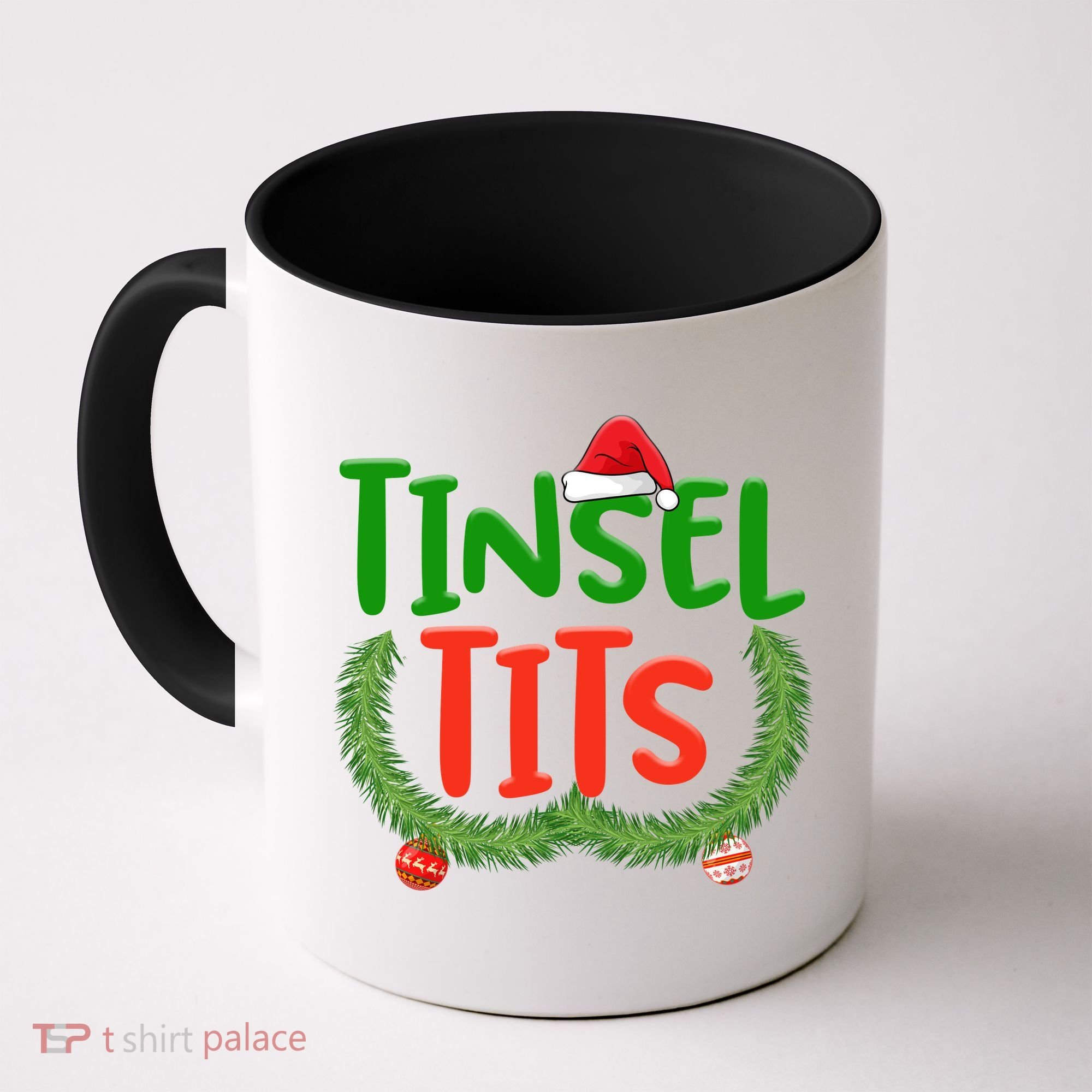 Tinsel Tits Jingle Balls Funny Matching Couple Chestnuts Coffee Mug