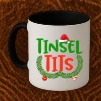 Tinsel Tits Jingle Balls Funny Matching Couple Chestnuts Coffee Mug thumb 2